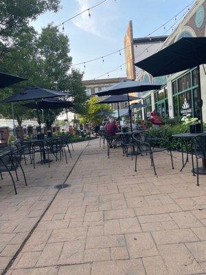 Outdoor dining area.