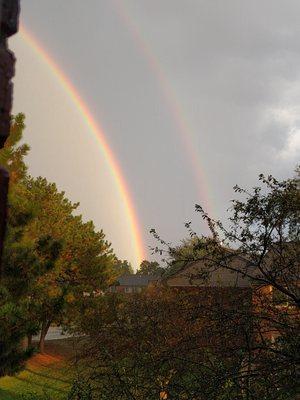 Rainbows over Calumet townhouses