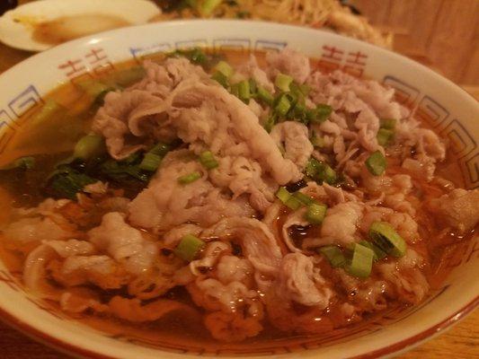 Fatty Beef with Chili Oil Noodle Soup