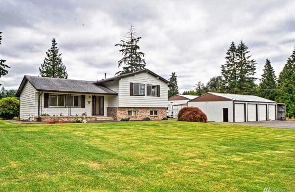 Love acreage? This cozy 1962 sq ft home sits on 4.58+acres in Bonney Lake w/a 4 car garage/shop, RV parking, car port, storage shed & more!