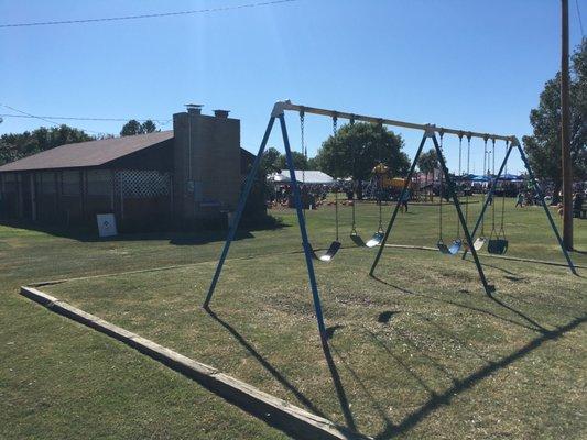 Swings and shelter