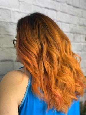 Halloween inspired orange with little pops of red