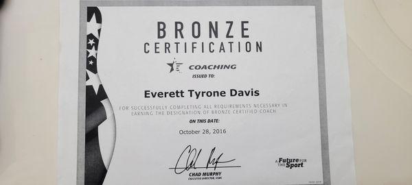 Bronze Bowling Coach Certification