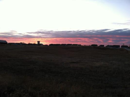 Sun set on top of five mile prairie