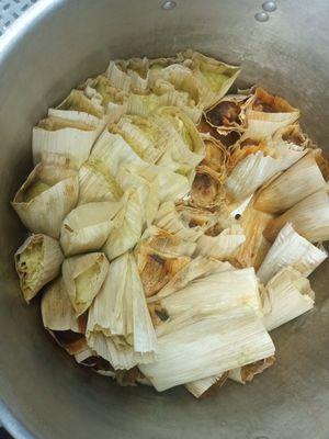 Tamales de pollo y puerco