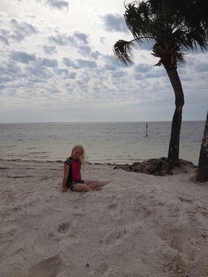 White sandy beach. Perfect for sand castle fun.