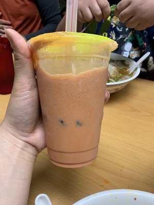 Thai tea bubble tea