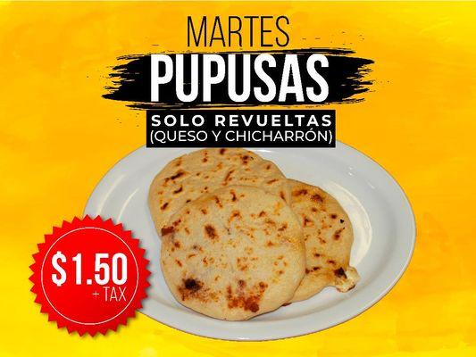 Especial de Pupusas, Los Martes.