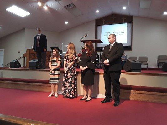 New Pastor and Family, March 1, 2020