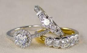 14K yellow and white gold diamond fancy engagement rings