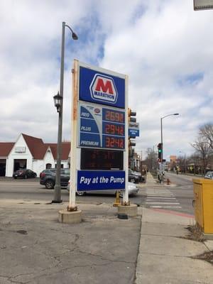 Marathon sign