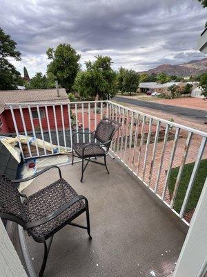 Upstairs balcony