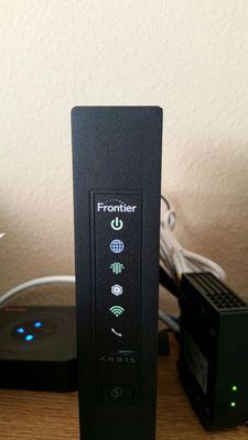 This is the box that Frank installed at least it lets me know when I'm online and offline Spectrum didn't.