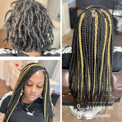 Box Braids over Locs