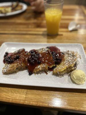 Blueberry coffee cake French toast