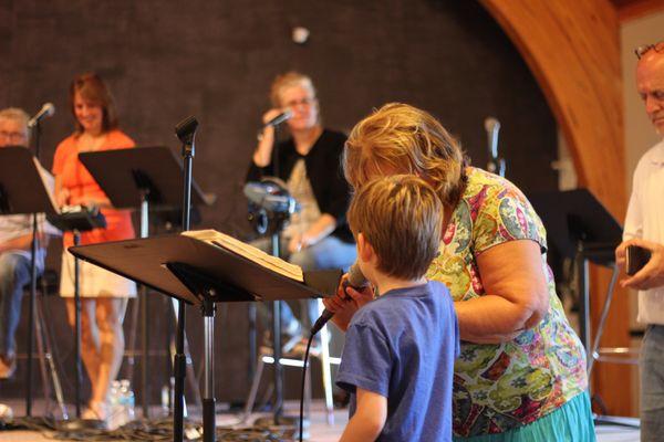 Children praying