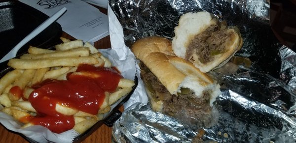 11-17-18 ordered a cheesesteak with provolone onions and sweet peppers.  Received a steak with no cheese, no onions and hardly any peppers.