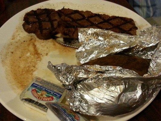 Steak and potato. Perfection.