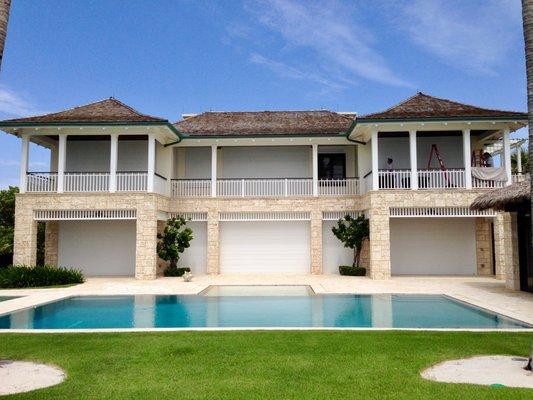 Roll Shutters protecting this ocean front home.