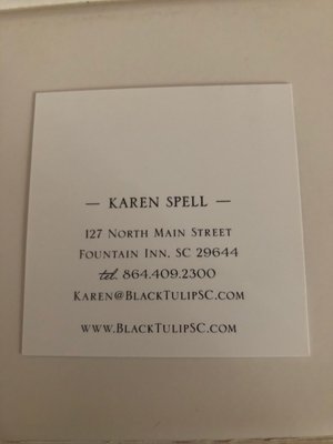 Address of Black Tulip