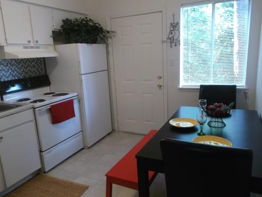 two bedroom kitchen and dining room