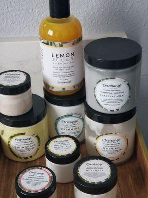 Lotions, scrubs, cleansing gel...every product/scent serves a purpose to make you feel beautiful and smell so good!!!