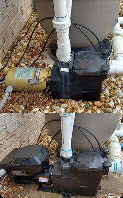 Hayward variable speed pool pump installation before and after