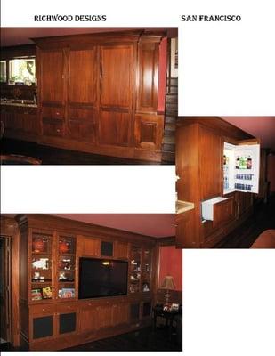 Cabinets that conceal the appliances within