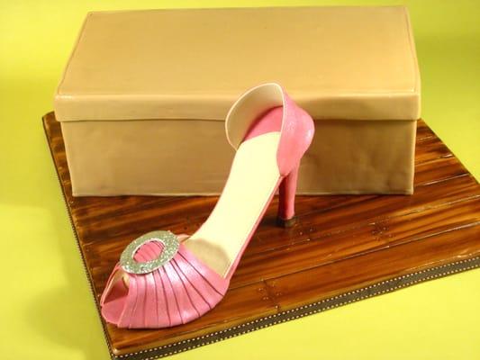 Sugar Shoe and Shoebox Cake