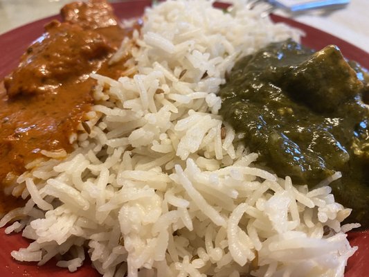 Chicken Tikka Marsala and Saag Paneer