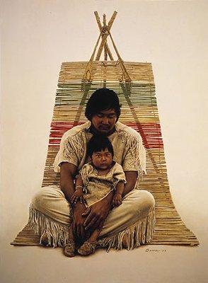 Southwest Indian Father and Son by James Bama Limited edition print