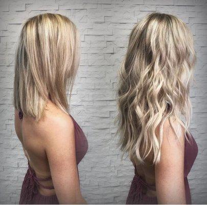 Tape-in extensions by Katie