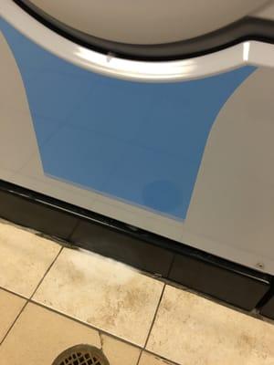 Soap on the floor from the machine.