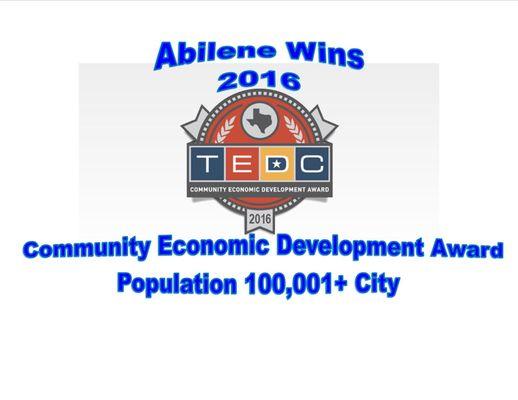 Abilene was recognized with State’s highest honor for economic development.