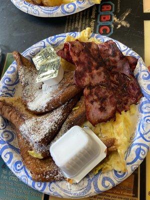 French Toast and 2 Eggs any Meat Platter