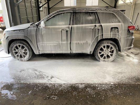 2015 Jeep Grand Cherokee in for a Deluxe Enhancement. Information on our different packages can be found at extremeindustriesauto.com