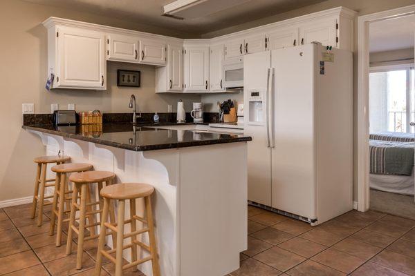 Kitchen area of the Robbins Nest Retreat at Las Palmas.