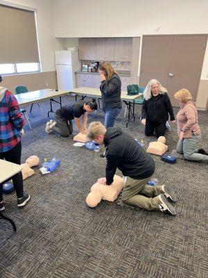 Engaging CPR and First Aid courses for individuals or groups.