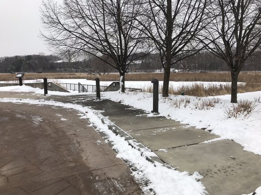 Pond frozen over