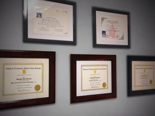 Wall of 'Certified' to make your feet sing!