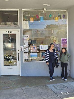 Owner, Suzie Ferras, with a student.