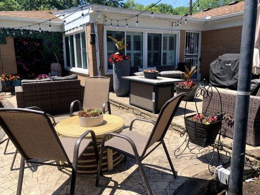 Furnished patio