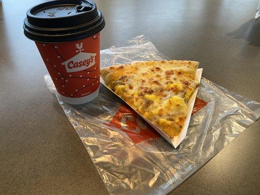 Breakfast Pizza & Coffee