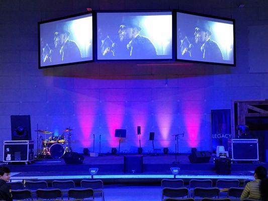 Video & Lighting System installation at a church