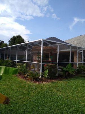 Rescreen pool enclosure