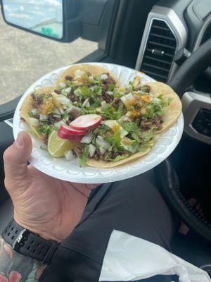 Delicious carne asada tacos