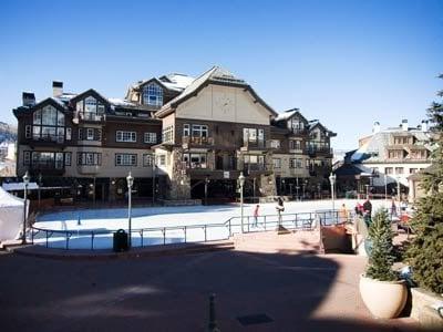 Market Square in the heart of Beaver Creek Village - vacation rentals overlooking the skating rink, close to restaurants&lifts