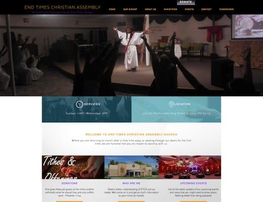 End Times Christian Assembly Church - Web Development www.etcastl.org