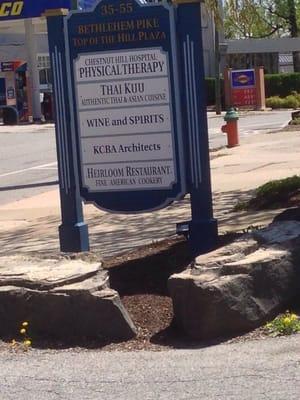 Top Of The Hill Plaza Sign