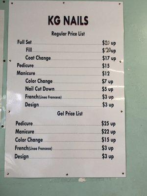 Prices as of Jan 2019